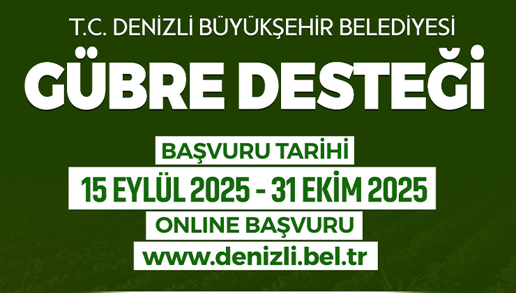 Denizli Büyükşehir’den Çiftçiye Gübre Desteği