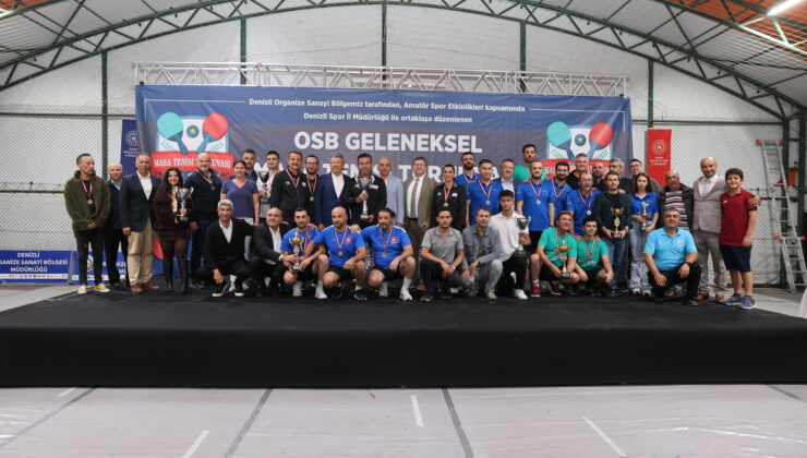 Denizli Osb 6. Masa Tenisi Turnuvası Şampiyonları Belli Oldu