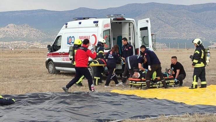 Pamukkale Üniversitesi Hastanelerinden DHMİ Çardak İşletme Müdürlüğü Tatbikatına Destek