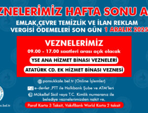 Pamukkale Belediyesinden Önemli Vergi Uyarısı: Son Gün 1 Aralık, Vezneler Hafta Sonu da Açık!