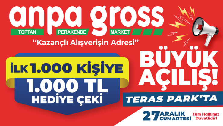 ANPAGROSS Denizli Teras Park’ta Cumartesi Günü Açılıyor