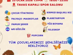 Tavas’ta Yarıyıl Tatili İçin Eğlenceli Çocuk Şenliği Düzenleniyor