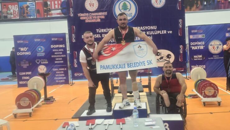 Pamukkaleli Sporcudan Hem Şampiyonluk Hem Türkiye Rekoru Geldi