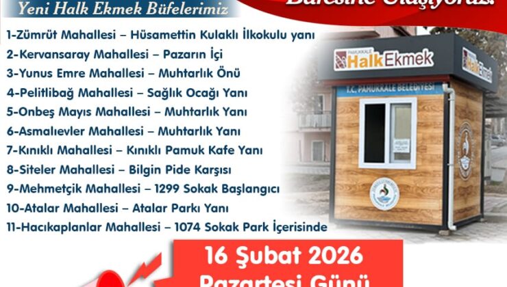 Resmi Reklam – Pamukkale Belediyesi Halk Ekmek 15-16 Şubat 2026