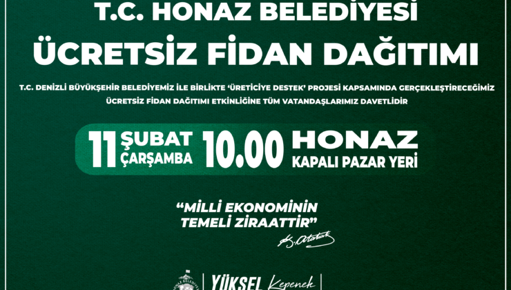 Resmi Reklam – Honaz Belediyesi Fidan Dağıtımı