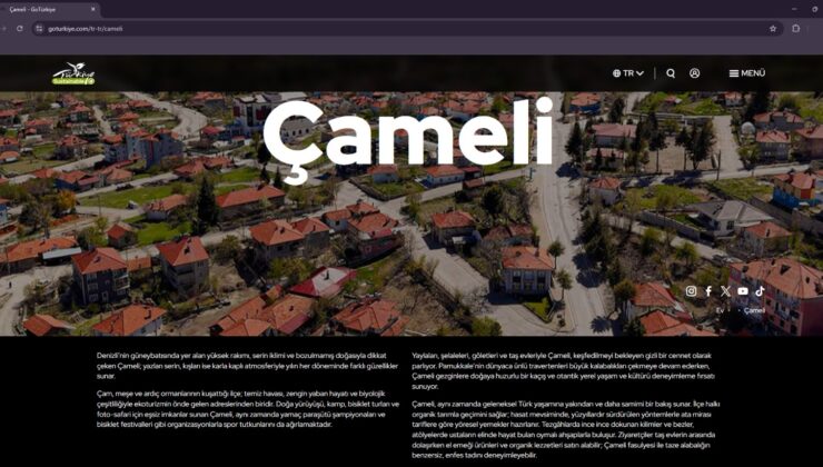 Çameli Dünyaya Açılıyor, Doğal Güzellikler GoTürkiye Vitrininde