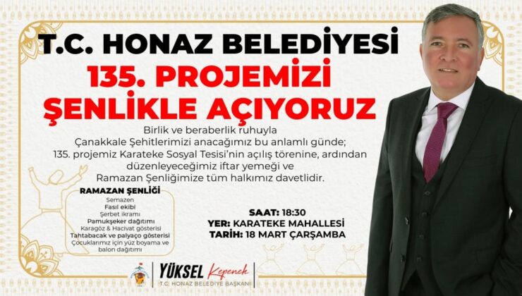 Resmi Reklam – Honaz Belediyesi 135. Proje