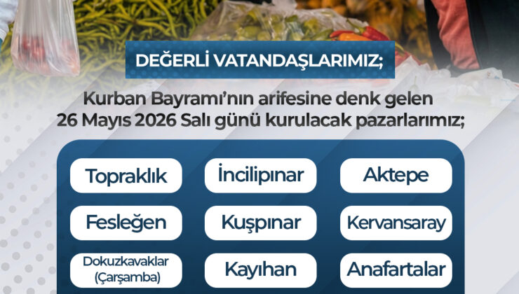 Pamukkale’de Arife Günü 15 Mahallede Pazar Kurulacak