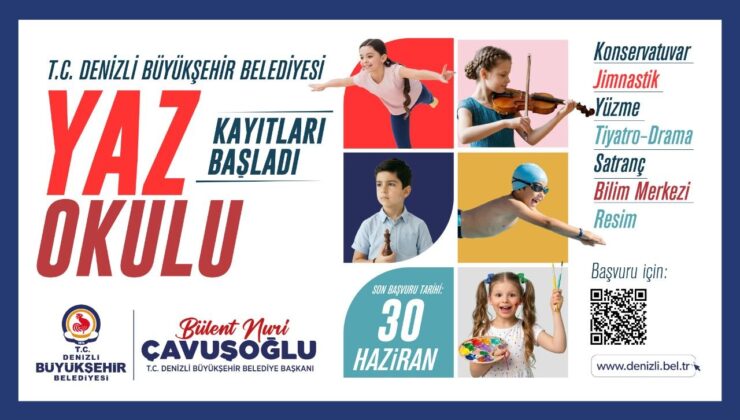 Denizli Büyükşehir Belediyesi Yaz Okulu Kayıtları Başladı