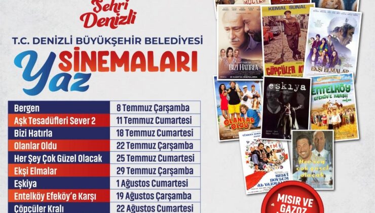 Denizli’de Yaz Akşamları Sinema Keyfiyle Taçlanıyor