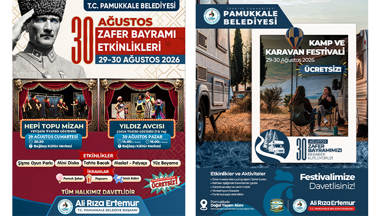 Pamukkale’de Zafer Bayramı Çifte Festivalle Kutlanıyor