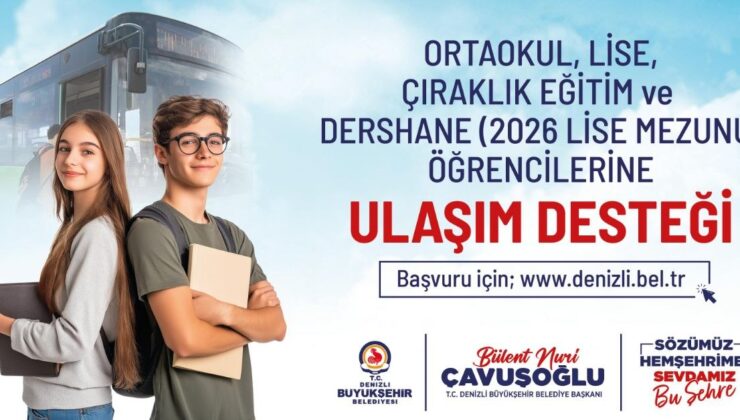 Büyükşehir’den Öğrencilere Aylık 44 Binişlik Ulaşım Desteği