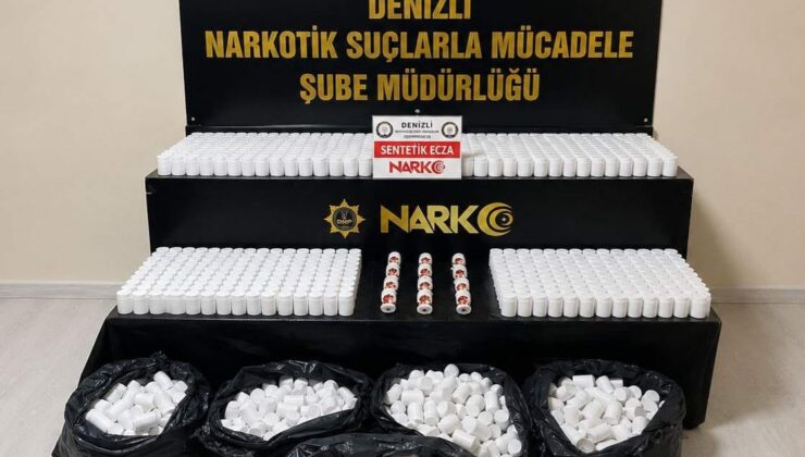 Denizli’de Binlerce Hap Ele Geçirildi