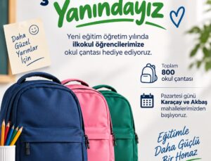 Honaz Belediyesi’nden İlkokul Öğrencilerine Çanta Desteği