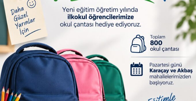 Honaz Belediyesi’nden İlkokul Öğrencilerine Çanta Desteği