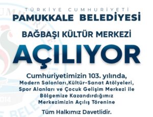 Resmi Reklam- Pamukkale Belediyesi Bağbaşı Kültür Merkezi