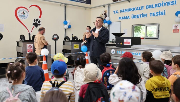Minikler, Pamukkale Belediyesi Mama Üretim Tesisi’ni Keşfetti