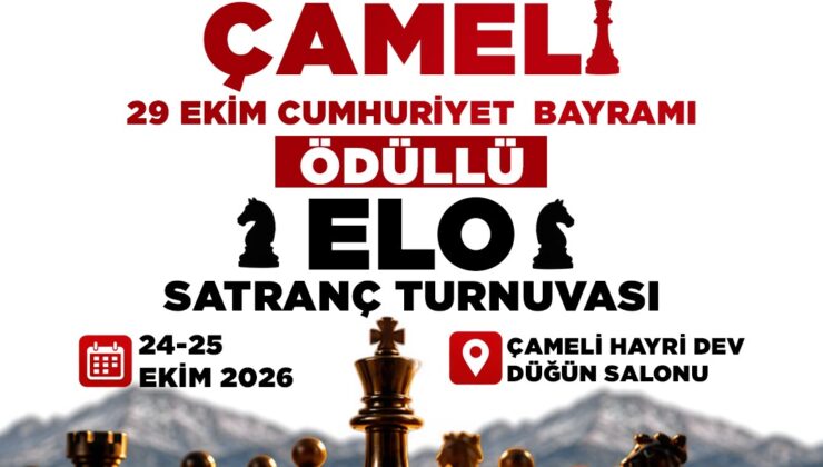 Çameli’de 29 Ekim Cumhuriyet Bayramı Satranç Turnuvası Başvuruları Başladı